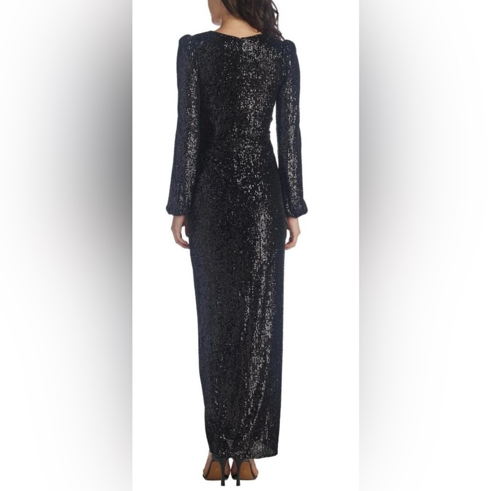Xscape Elegant Black Sequin Dress - Picture 2 of 10